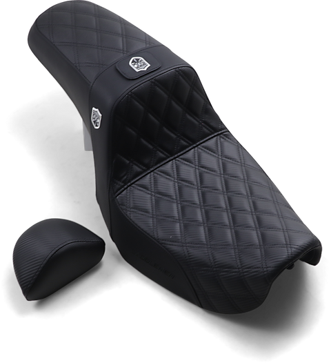 Pro Series SDC Performance Seat - w/ Backrest - Lattice Stitch/Lumbar Gripper - FLD/FXD &