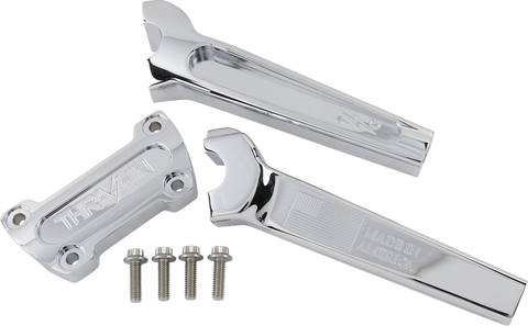 Handlebar Risers - Straight - 8" - Chrome
