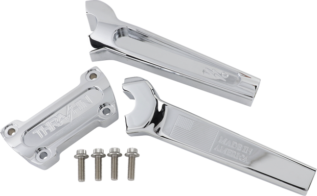 Handlebar Risers - Straight - 8" - Chrome