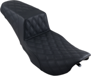 Step-Up Seat - Full Lattice Stitch - Black - FLHR/FLHX