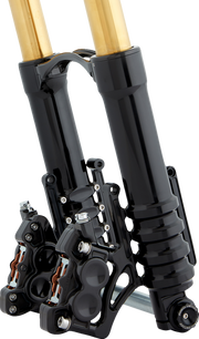 Fork Legs - 49 mm - Black Anodized - For Custom Radial Mount Brake Caliper
