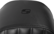 Knuckle Solo Seat - Ribbed - Black - FL '08-'24