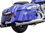 4" Broadhead Slip-On Mufflers - Fishtail - Chrome