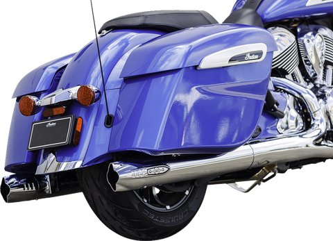 4" Broadhead Slip-On Mufflers - Fishtail - Chrome