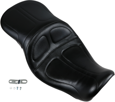 Maverick Seat - without Backrest - Stitched - Black - FLD/FXD &