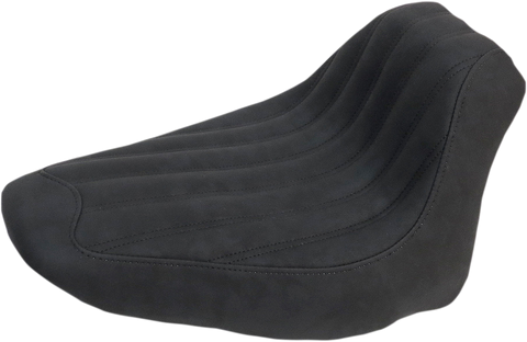 Knuckle Solo Seat - Ribbed - Black - FLSTC