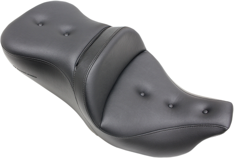 Pillow-Top Roadsofa™ Seat - with Backrest - Black - FLH/FLT &