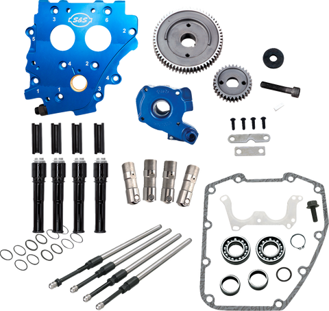 Cam Chest Kit without Cams - Gear Drive - Oil Cooled - Black Pushrods - Twin Cam