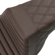 Step-Up Seat - Front Tuck-n-Roll/Rear Lattice Stitch - Brown