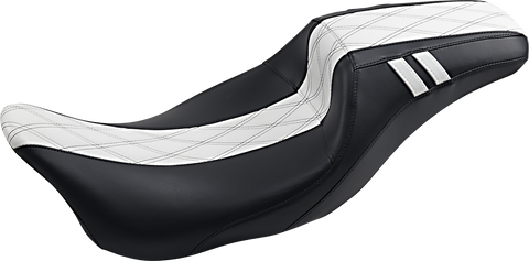Outcast Daddy Long Legs Seat - Full-Length - w/o Backrest - Black w/White Double Diamond - FL