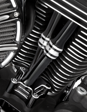 Pushrod Tube Cover Kit - 10 Gauge® - Black - Twin Cam