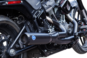 2-into-1 Qualifier Exhaust System - 50-State - Black - Softail