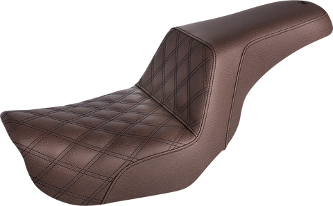Step-Up Seat - Front Lattice Stitch - Brown - FXD