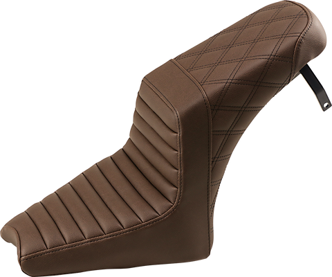 Step-Up Seat - Front Tuck-n-Roll/Rear Lattice Stitch - Brown - Scout &