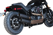 Ceramic Black Grand National Mufflers for Fat Bob