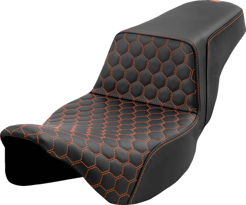 Step-Up Seat - Honeycomb - Extended Reach - Orange Stitching - FL &