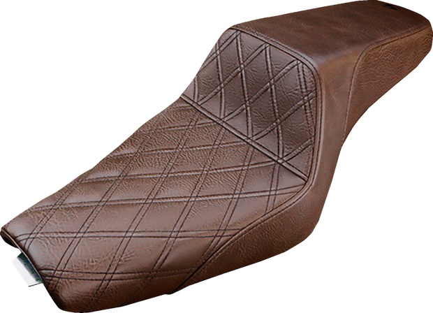 Step-Up Seat - Front Lattice Stitch - Brown - XL