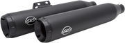 Grand National Race Mufflers for Softail - Black