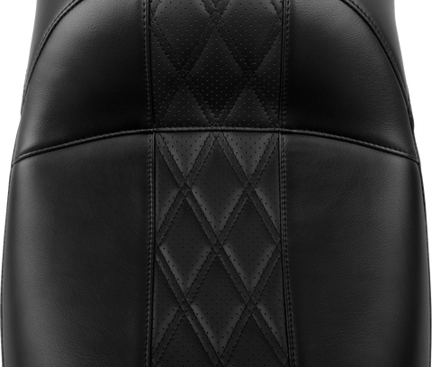 Maverick Daddy Long Legs Seat - Without Backrest - Diamond Stitch - HR2 Inlay - FLH/FLT &