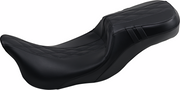 Outcast Daddy Long Legs Seat - 2-Up - w/o Backrest - Black w/Black Double Diamond Inlay - FL '08-'22