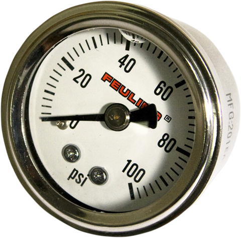 Liquid Filled Oil Pressure Gauge - 1.5" Dial - 1/8" Back Port - White Face
