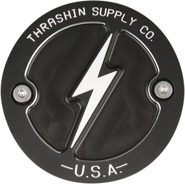 Points Cover - Dished - Black - 2 Hole - M8