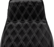 Tailwhip Daddy Long Legs Seat - Gray Double Diamond Stitch - FLH/FLT '23-'24