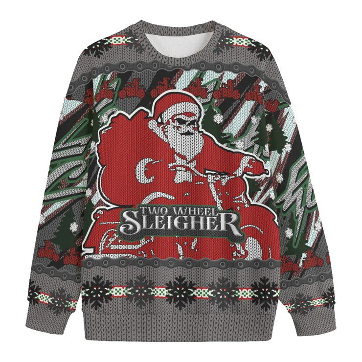 Two Wheel Slaeigher Ugly Sweater