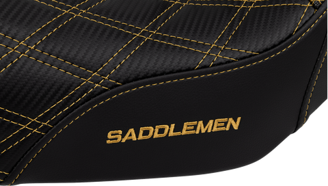 Pro Series SDC Performance Seat - Carbon Fiber/Lumbar Gripper - Gold Stitch - Dyna &