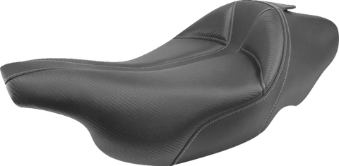 Dominator Solo Seat - w/o Backrest - Black w/ Gray Stitching - FLHT/FLTR &