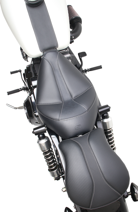 Dominator Solo Seat - w/o Backrest- Black w/ Gray Stitching - FXD/WG &