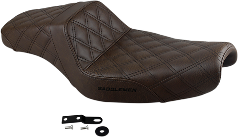 Step-Up Seat - Full Lattice Stitch - Brown - XL