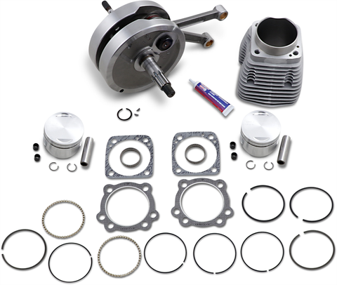 96" Sidewinder® - 3.625" Big Bore - Stroker Kit - Natural - Evolution Big Twin