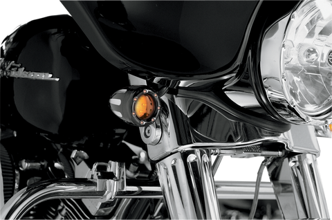 Turn Signals - LED - Deep Cut - Black/Amber - Amber Ring