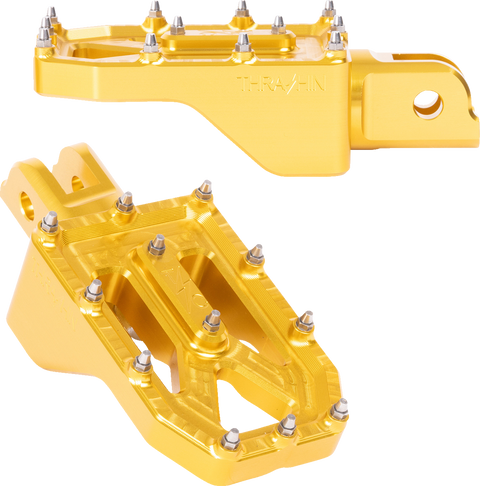 Aggressor Footpegs - Front - Gold