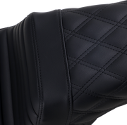 Step-Up Seat - Front Tuck-n-Roll/Rear Lattice Stitch - Black