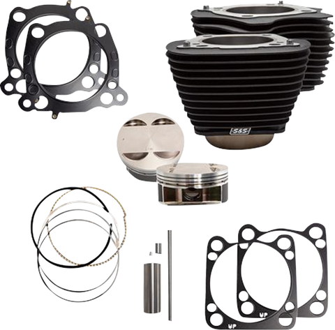 Cylinder Kit - 4.500" Stroke - Wrinkle Black w/o Highlight - M8