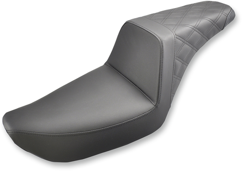 Step-Up Seat - Rear Lattice Stitched - Black - Dyna