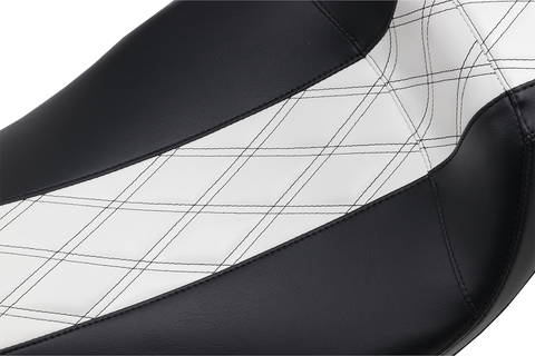 Outcast Daddy Long Legs Seat - Full-Length - w/o Backrest - Black w/White Double Diamond - FL