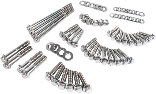 Fastener Kit - External Primary/Transmission - 12-Point/Dress-Up - FX