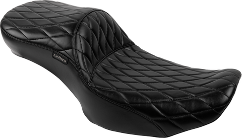 Maverick Daddy Long Legs Seat - Without Backrest - Diamond Stitched - FLH/FLT &