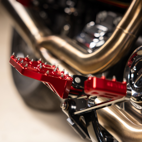 Mini Aggressor Floorboards - Red - Rear