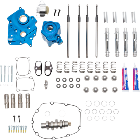 Cam Chest Kit with Plate - Chain Drive - Water Cooled - 540 Cam - Chrome Pushrods - M8