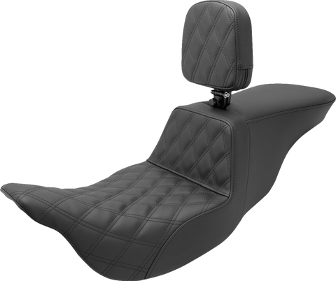 Tour Step-Up Seat - Rider Backrest - Rider Lattice Stitch - FL &