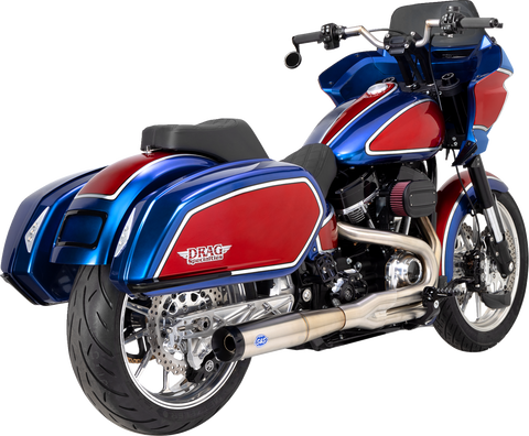 2-into-1 Superstreet Exhaust System - 50 State - M8 Softail - Stainless Steel