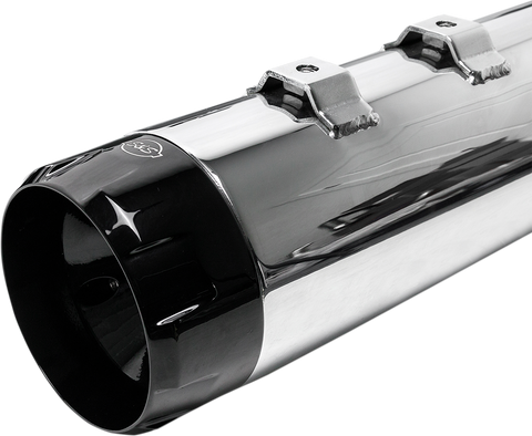 4-1/2" MK45 Performance Mufflers - Chrome with Black Thruster