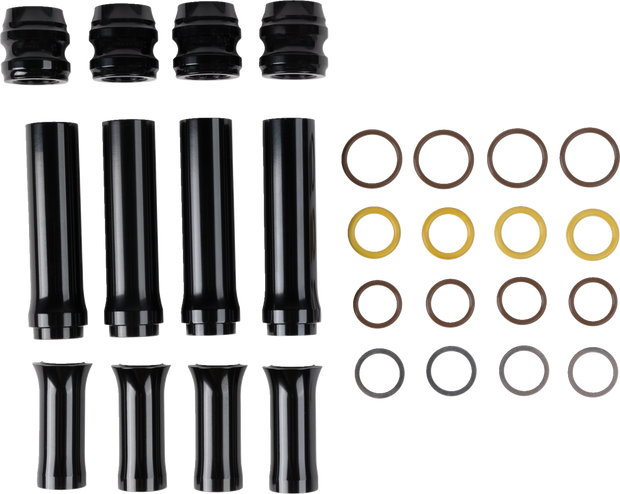 Pushrod Tube Cover Kit - 10 Gauge® - Black - M8