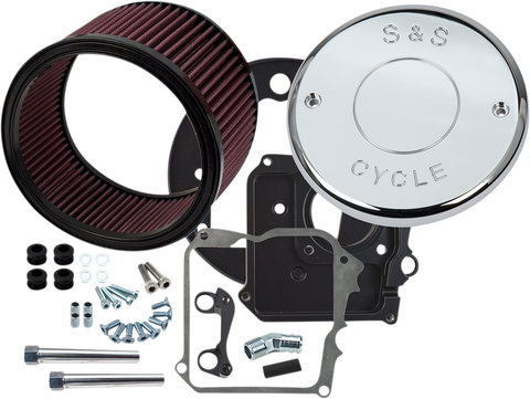 Air Cleaner Kit with Cover - Nostalgic Script - Chrome