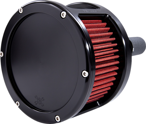 BA Race Series Air Cleaner Kit - Black Anodized - Red filter