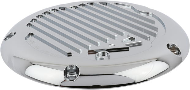 Derby Cover - Finned - Chrome - M8